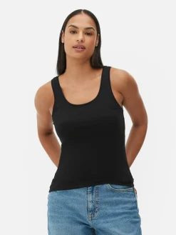 Hauts Et T-Shirts|Primark Débardeur Stretch Essential Noir