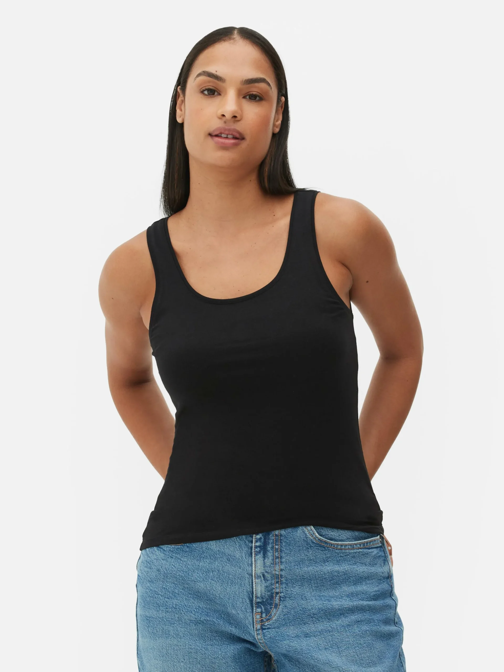 Hauts Et T-Shirts|Primark Débardeur Stretch Essential Noir
