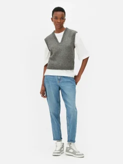 Pulls Et Gilets|Primark Débardeur Tricoté à Col En V Gris