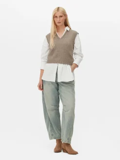 Pulls Et Gilets|Primark Débardeur Tricoté à Col En V Taupe