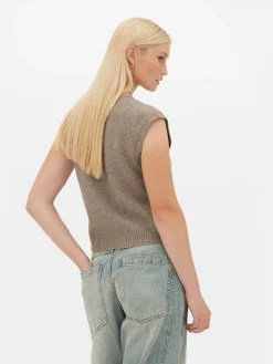 Pulls Et Gilets|Primark Débardeur Tricoté à Col En V Taupe