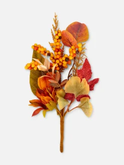 Déco Et Friandises D'Halloween|Tout Halloween|Primark Décoration Automnale à Une Tige Avec Feuilles Artificielles Orange