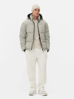 Manteaux Et Vestes|Primark Doudoune à Carreaux Gris clair