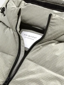 Manteaux Et Vestes|Primark Doudoune à Carreaux Gris clair