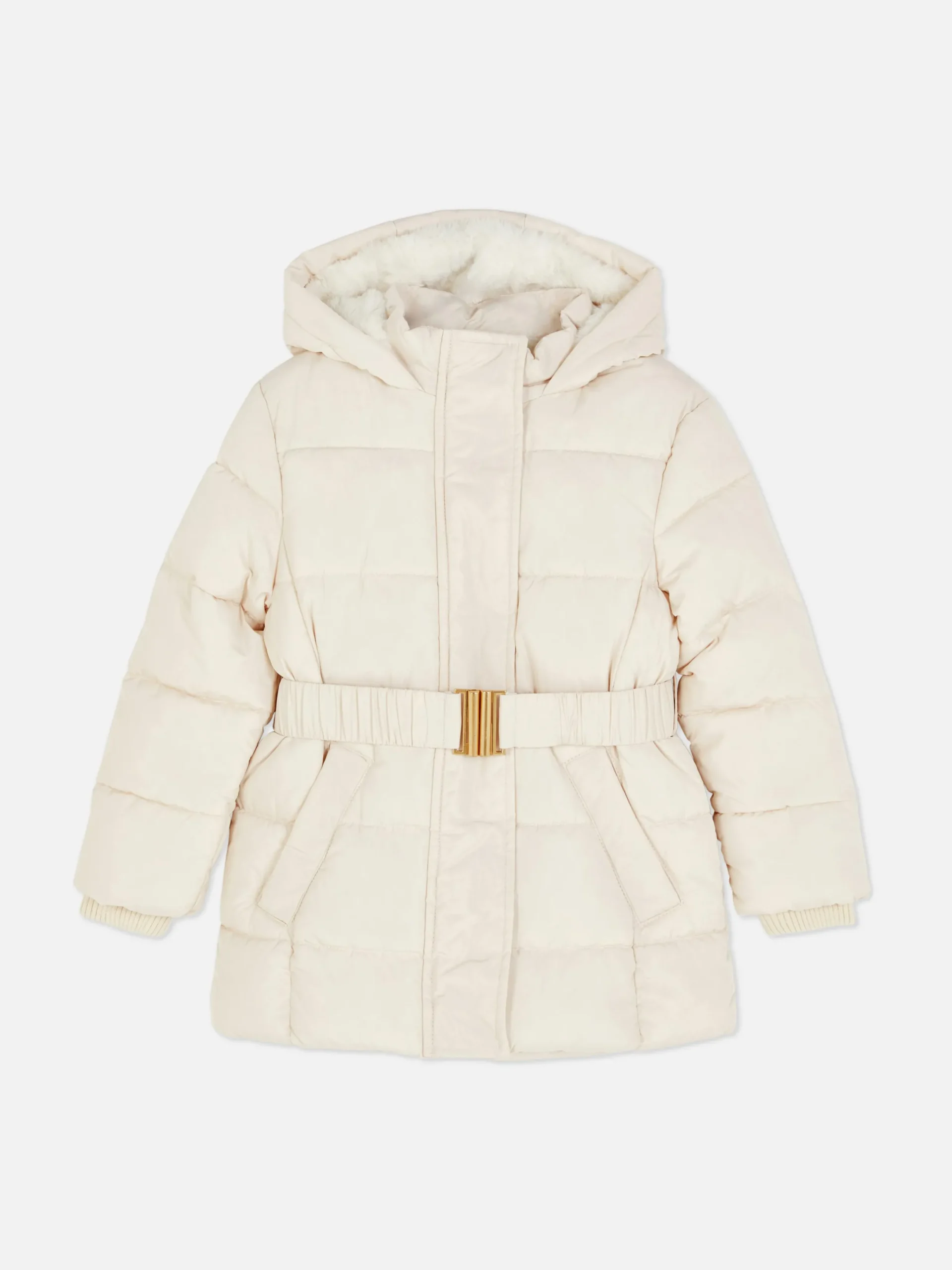 Manteaux Et Vestes|Primark Doudoune à Ceinture Ivoire