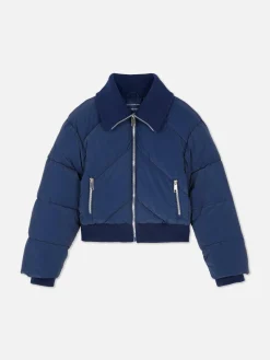 Manteaux Et Vestes|Primark Doudoune à Col Bleu marine