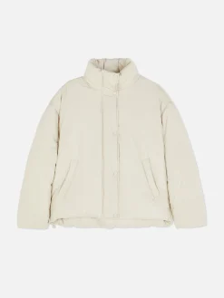 Manteaux Et Vestes|Primark Doudoune à Col Cheminée Grège