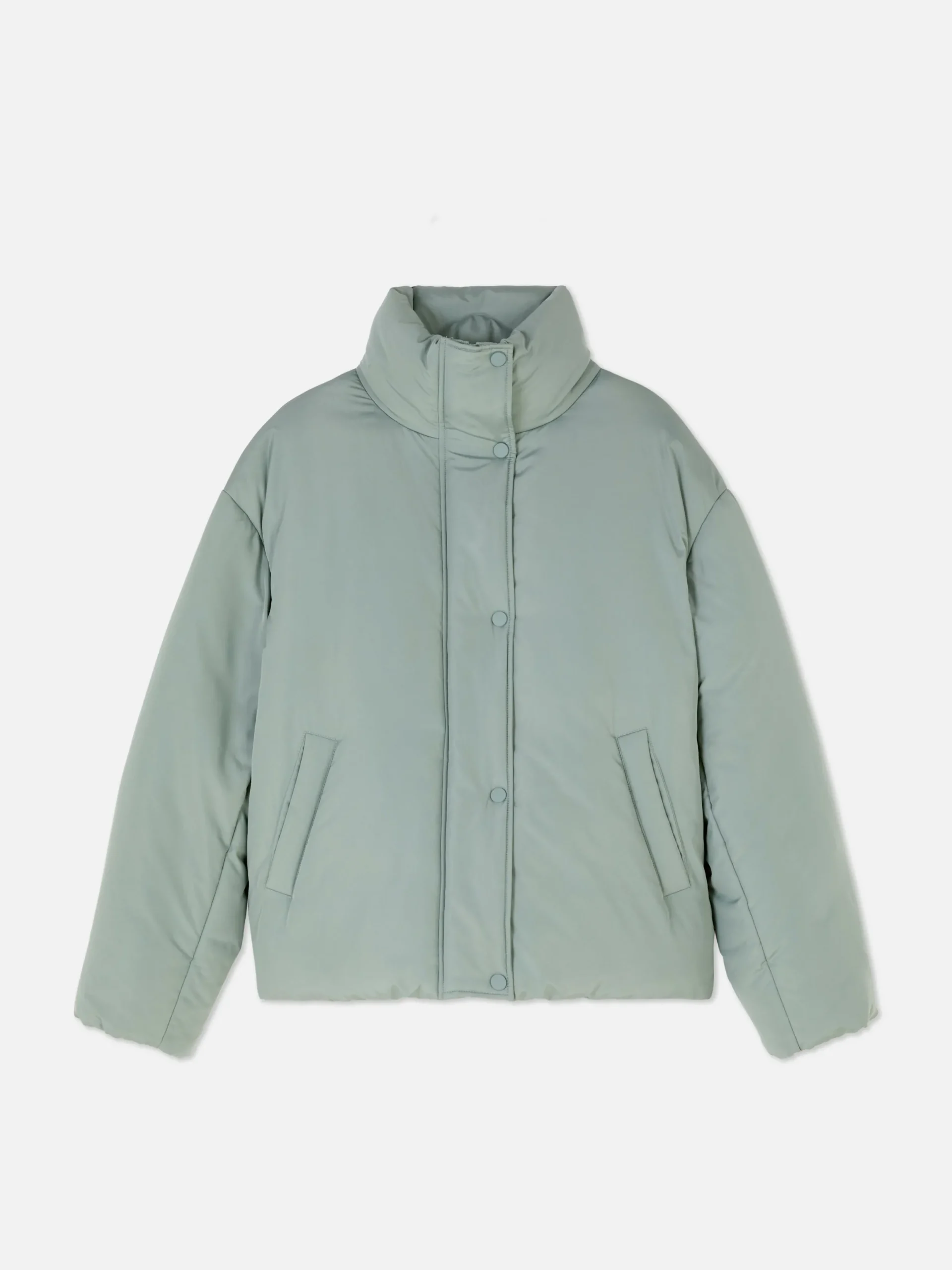 Manteaux Et Vestes|Primark Doudoune à Col Cheminée Vert