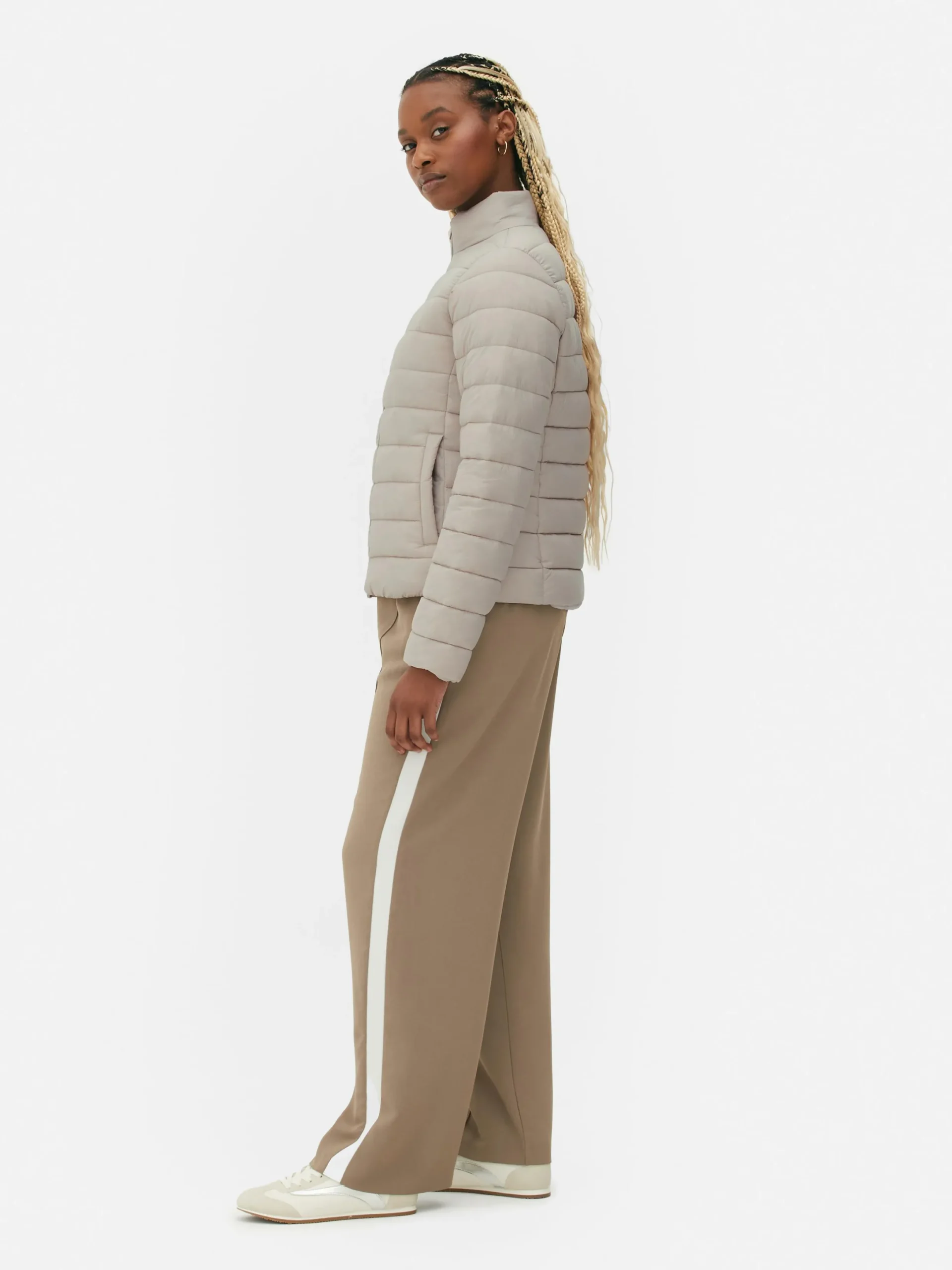 Manteaux Et Vestes|Primark Doudoune à Col Cheminée Naturel