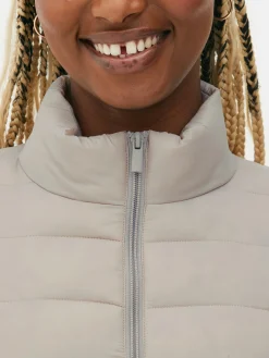 Manteaux Et Vestes|Primark Doudoune à Col Cheminée Naturel