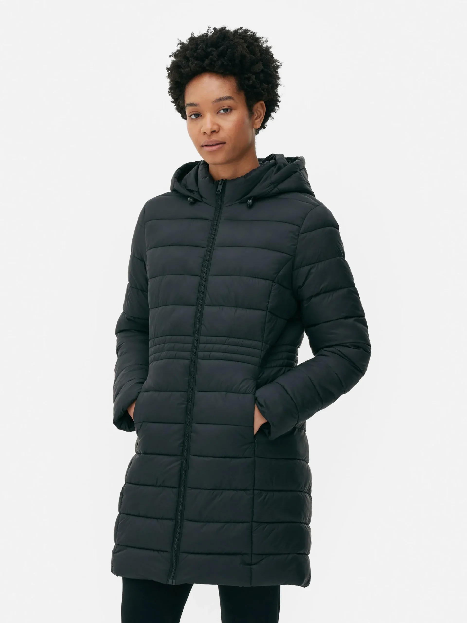 Manteaux Et Vestes|Primark Doudoune Longue Ultra-légère Noir
