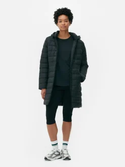 Manteaux Et Vestes|Primark Doudoune Longue Ultra-légère Noir