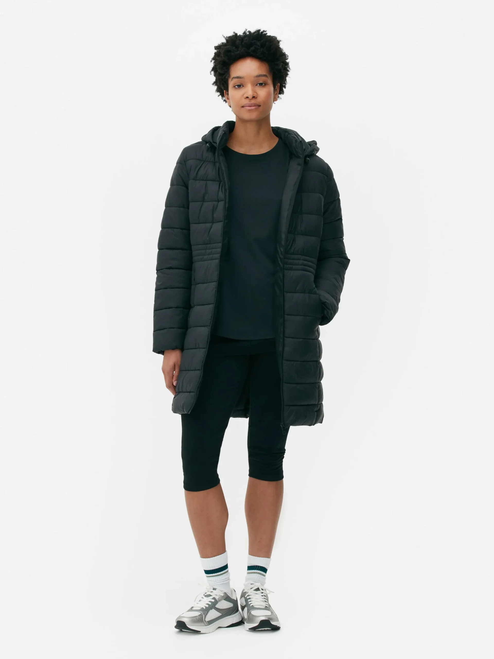 Manteaux Et Vestes|Primark Doudoune Longue Ultra-légère Noir