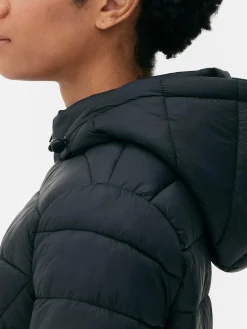 Manteaux Et Vestes|Primark Doudoune Longue Ultra-légère Noir