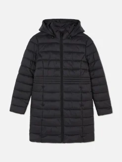 Manteaux Et Vestes|Primark Doudoune Longue Ultra-légère Noir