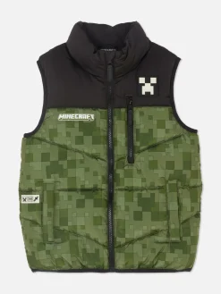 Manteaux Et Vestes|Primark Doudoune Sans Manche Zippée Minecraft Kaki