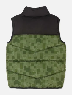 Manteaux Et Vestes|Primark Doudoune Sans Manche Zippée Minecraft Kaki