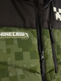 Manteaux Et Vestes|Primark Doudoune Sans Manche Zippée Minecraft Kaki