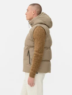 Manteaux Et Vestes|Primark Doudoune Sans Manches à Capuche Fauve