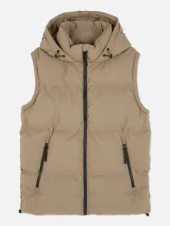 Manteaux Et Vestes|Primark Doudoune Sans Manches à Capuche Fauve