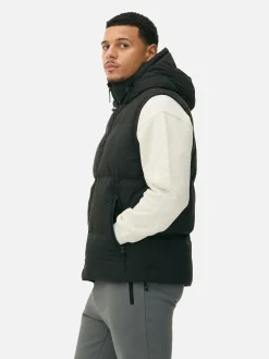 Manteaux Et Vestes|Primark Doudoune Sans Manches à Capuche Noir