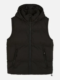 Manteaux Et Vestes|Primark Doudoune Sans Manches à Capuche Noir