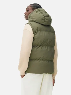 Manteaux Et Vestes|Primark Doudoune Sans Manches à Capuche Vert