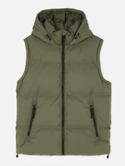 Manteaux Et Vestes|Primark Doudoune Sans Manches à Capuche Vert