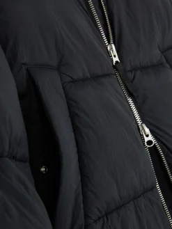 Manteaux Et Vestes|Primark Doudoune Zippée à Double Curseur Noir