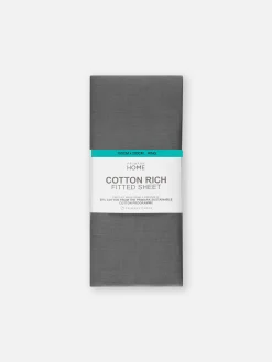 Draps Et Taies D'Oreillers|Primark Drap Housse En Coton Pour Lit King Size Gris foncé