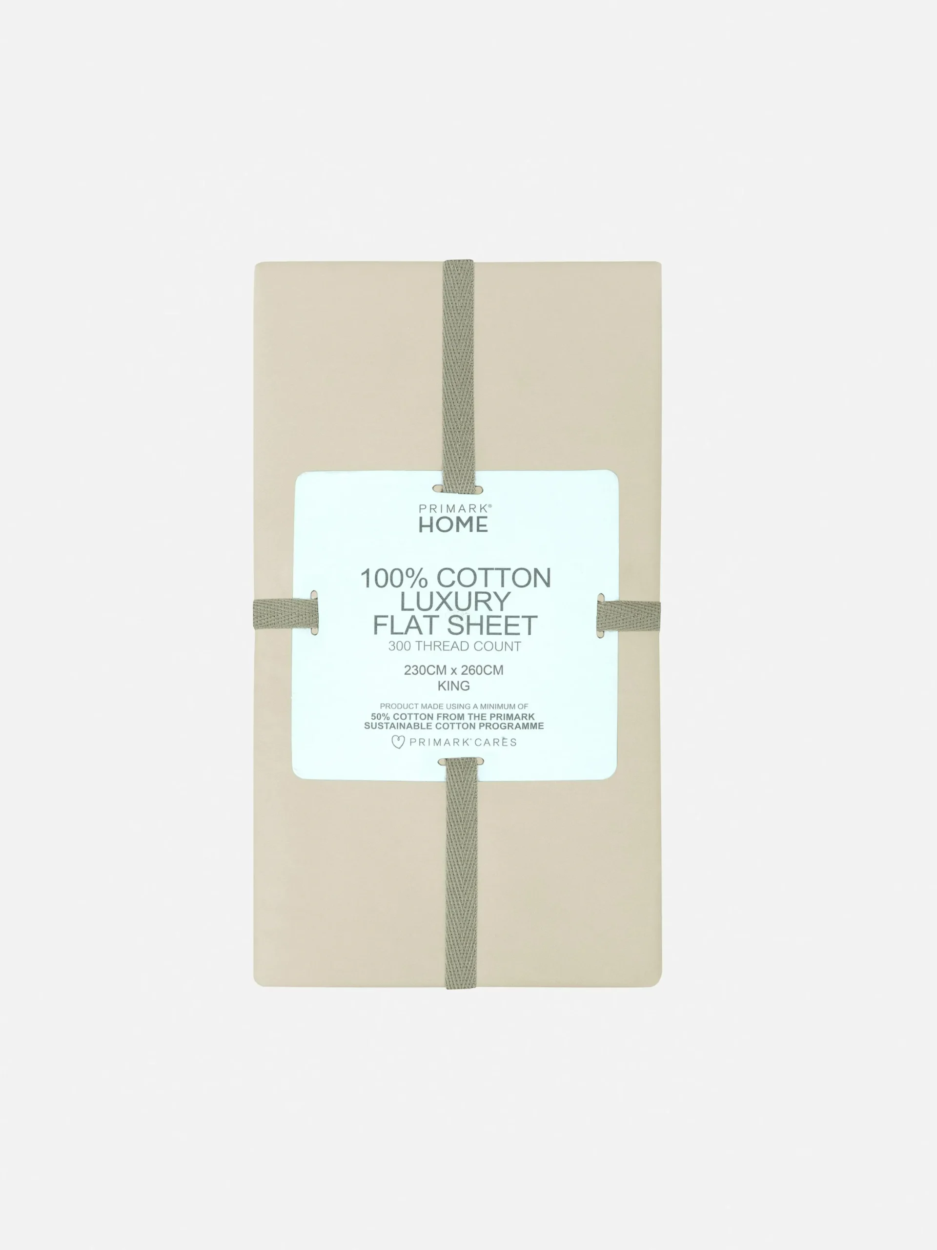 Housses De Couette Et Parures De Lit|Primark Drap Plat King Size En Coton Taupe