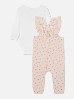 Ensembles Et Tenues|Ensembles Et Tenues|Primark Ensemble Body En Pointelle Et Salopette à Fleurs Rose clair