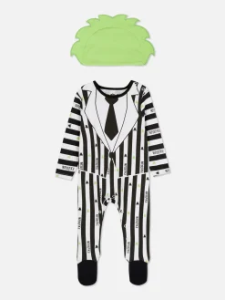 Déguisements Halloween Pour Enfants|Primark Ensemble Body Et Chapeau Beetlejuice Noir