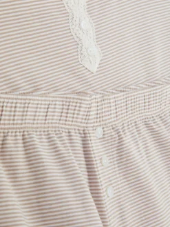Ensembles Pyjamas|Primark Ensemble Caraco Et Short De Pyjama à Dentelle Beige