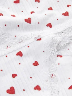 Ensembles Lingerie|Primark Ensemble Caraco Et String En Pointelle à Motifs Sans Couture Blanc