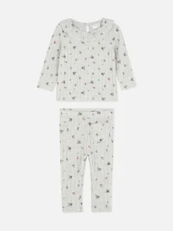 Ensembles Et Tenues|Primark Ensemble Coordonné Haut à Col Et Legging Gris chiné