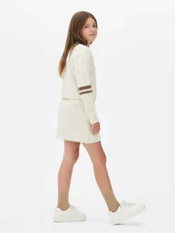 Ensembles Et Tenues|Primark Ensemble Coordonné Pull Et Jupe En Maille Torsadée Écru