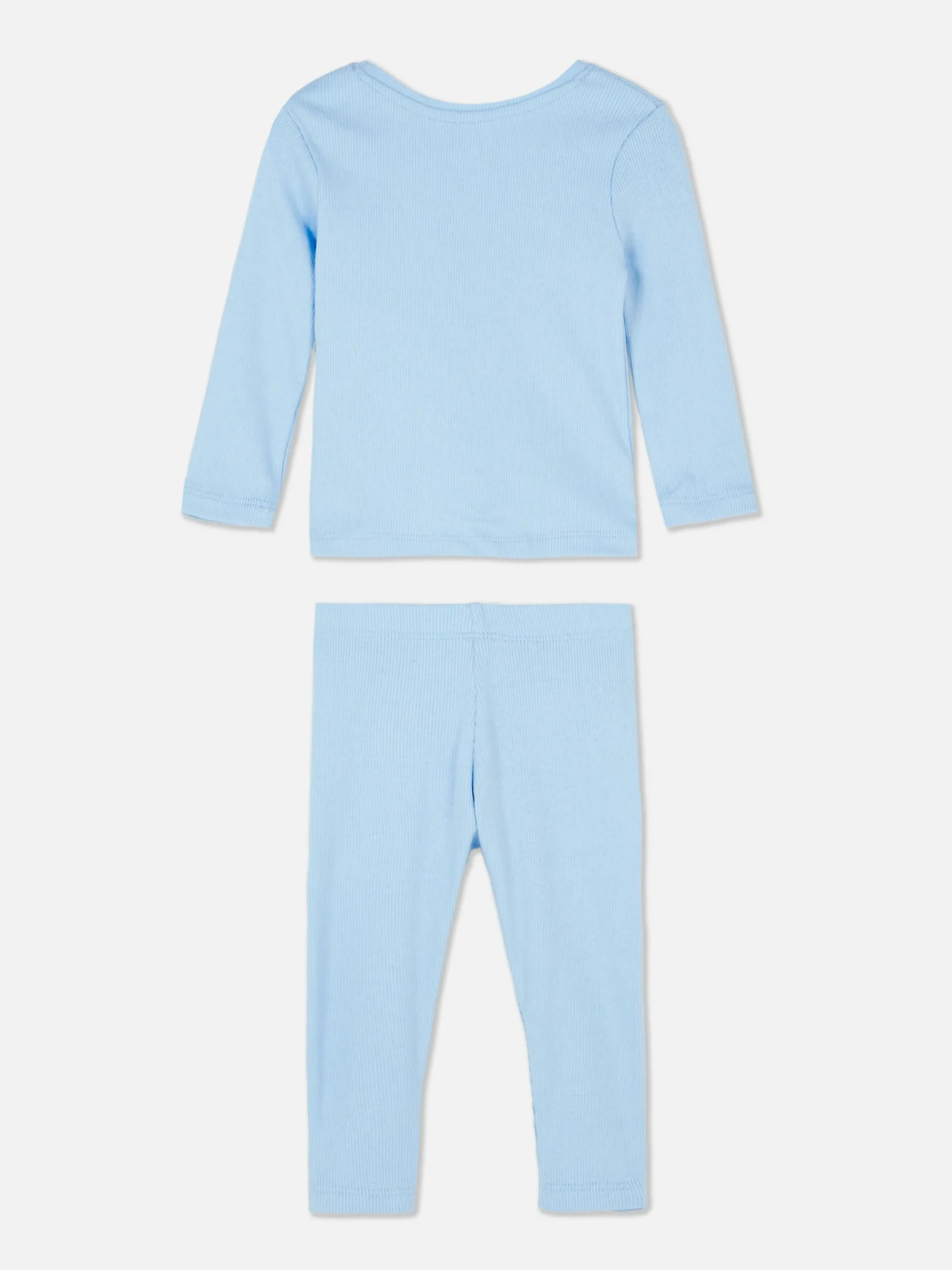 Ensembles Et Tenues|Primark Ensemble Coordonné T-shirt Et Legging Côtelés Bleu clair