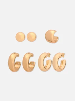 Bijoux|Primark Ensemble Créoles Et Ear Cuffs Jaune