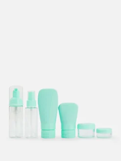 Accessoires De Soins|Accessoires Voyages|Primark Ensemble De Flacons De Voyage Blanc