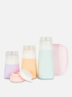 Accessoires De Soins|Accessoires Voyages|Primark Ensemble De Flacons De Voyage - Cinq Pièces Multicolore