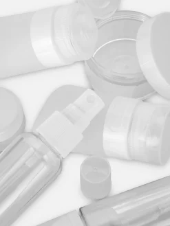 Accessoires De Soins|Accessoires Voyages|Primark Ensemble De Flacons De Voyage Transparent