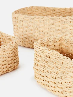 Boîtes Et Paniers|Primark Ensemble De Paniers En Corde De Papier Naturel