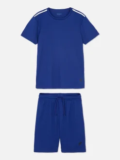 Vêtements De Sport|Ensembles Et Tenues|Primark Ensemble De Sport T-shirt Et Short Coordonné Bleu