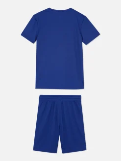 Vêtements De Sport|Ensembles Et Tenues|Primark Ensemble De Sport T-shirt Et Short Coordonné Bleu