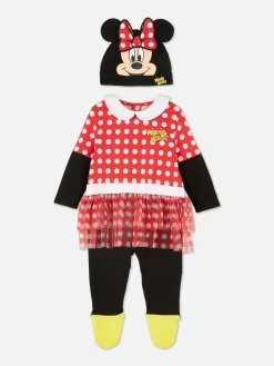 Ensembles Et Tenues|Primark Ensemble Grenouillère Et Bonnet Disney Minnie Mouse Rouge