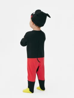 Ensembles Et Tenues|Grenouillères Et Gigoteuses|Primark Ensemble Grenouillère Et Bonnet Disney Mickey Mouse Rouge