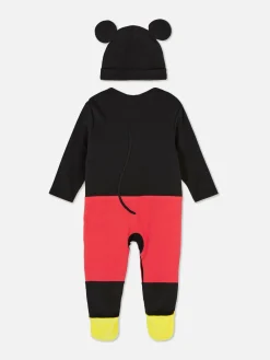 Ensembles Et Tenues|Grenouillères Et Gigoteuses|Primark Ensemble Grenouillère Et Bonnet Disney Mickey Mouse Rouge