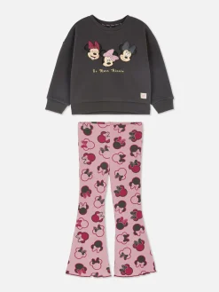 Ensembles Et Tenues|Primark Ensemble Haut à Col Ras-du-cou Et Legging Disney Minnie Mouse Anthracite