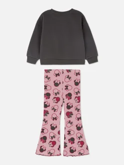 Ensembles Et Tenues|Primark Ensemble Haut à Col Ras-du-cou Et Legging Disney Minnie Mouse Anthracite